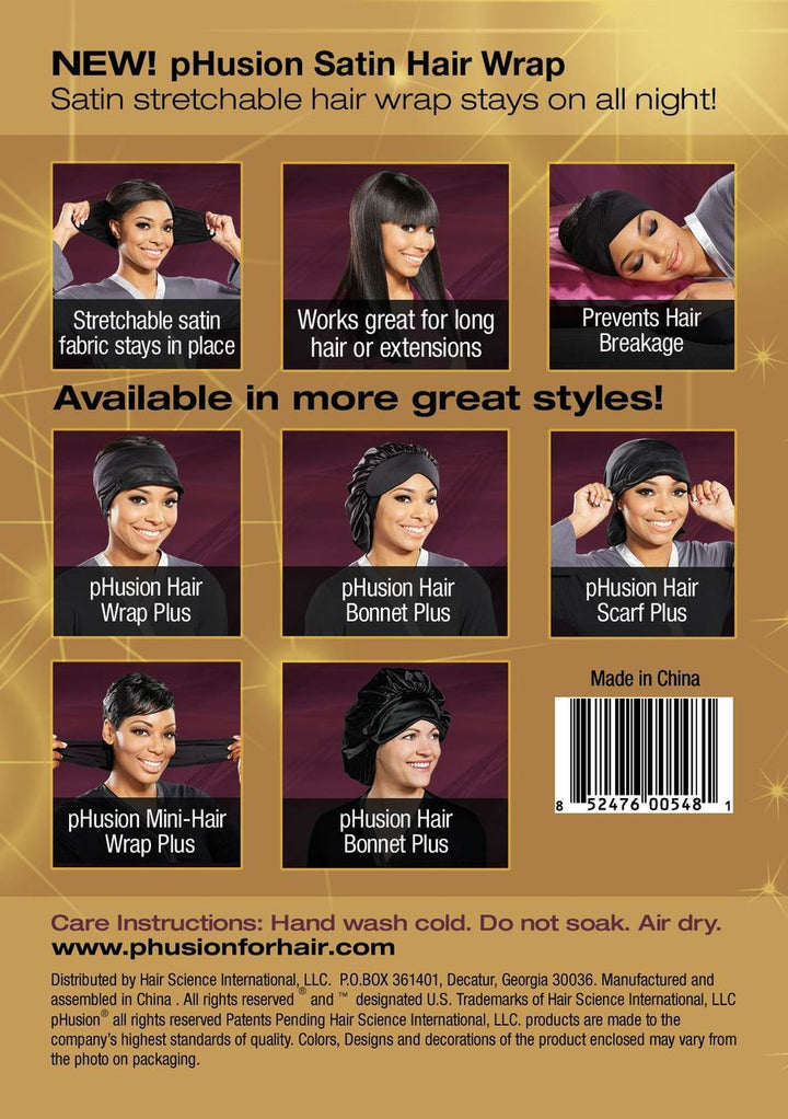 PHUSION SATIN HAIR WRAP